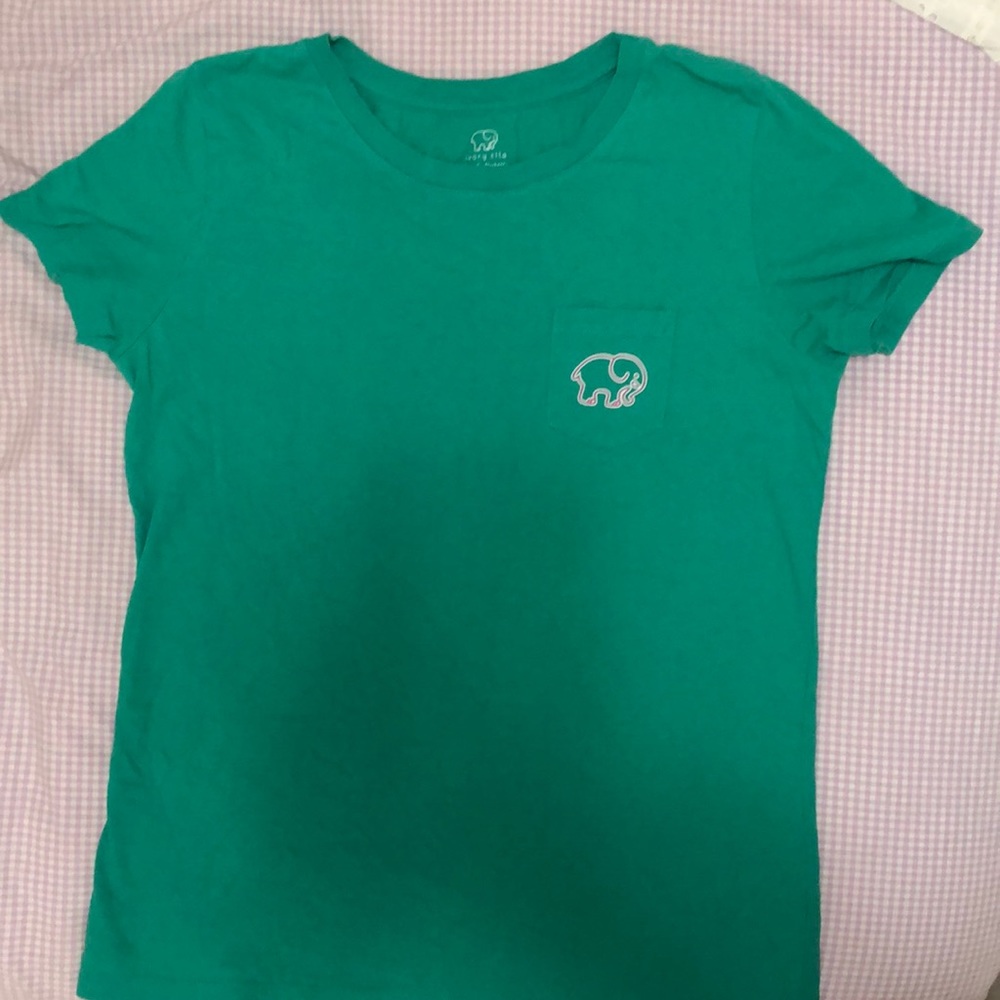 Green ivory ella top